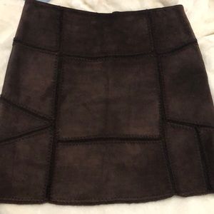 Genuine leather skirt